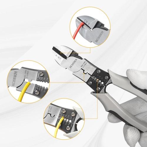 BOOSDEN Heavy-Duty Power Nippers, Thick Blade Electrician's Nippers, Wire Cutter, Multi-Purpose Tool, 205mm