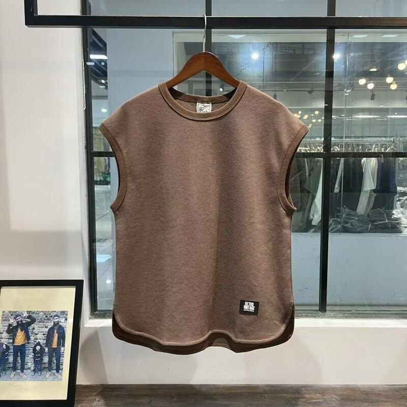 

Retro High Street Style Camisole Summer Casual Sports Fitness Sleeveless Top For Men 5XL