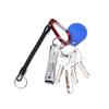 1Pc Key Chain Outdoor Lanyard Elastic Spiral Spring Coil Strap Retractable Rope Camping Anti-lost