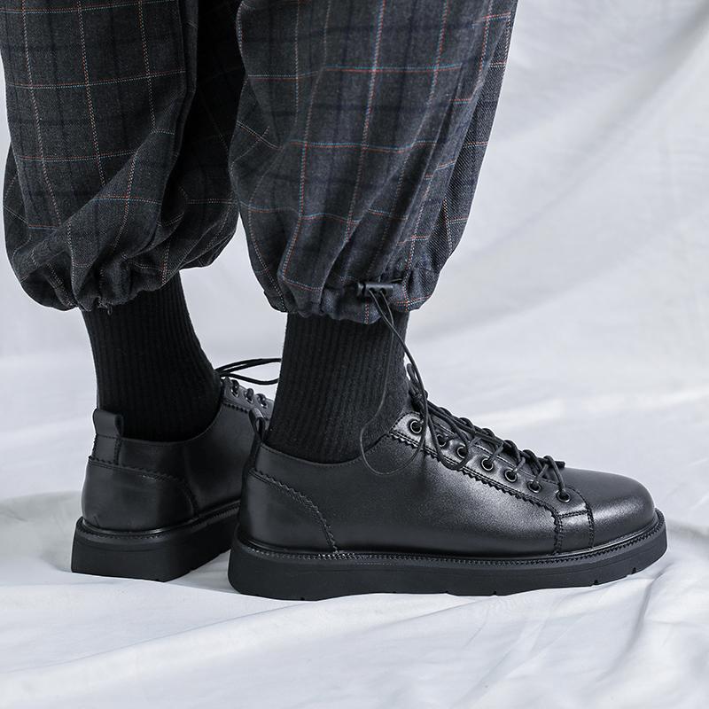Fashion Casual men's shoes Minimalist fashionable and versatile styles Business Office Outdoor casual youth shoes Quality Adult Black