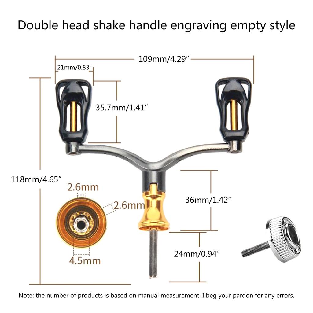 Fishing Reel Handle Rocker Arm Grip Fishing Wheel Grip Spinning Wheel Fish Wheel Double Shake Handle Fishing Accessory