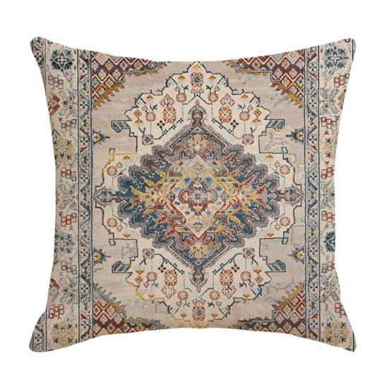 Boho Throw Pillow Covers, 18 x 18 Inch Bohemia Ethnic Style Cushion Case, Decorative Pillowcase for Sofa Couch