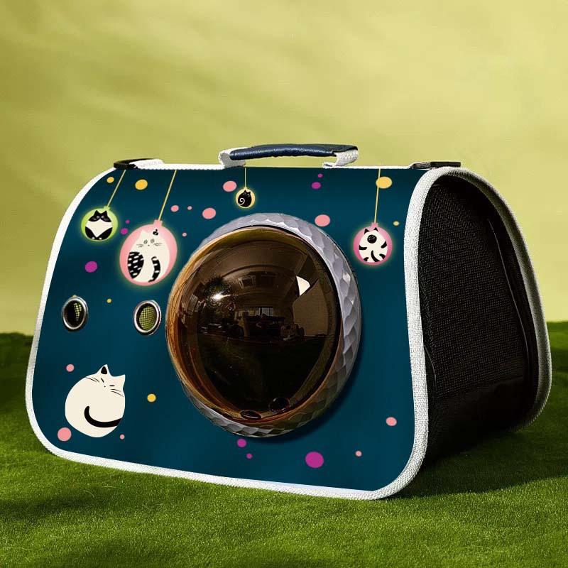 Cat Dog Bag Foldable Duffle Bag Cat Carrier Pet Carrier Foldable Duffel Bag Puppy Kitten Cage Travel Space Capsule