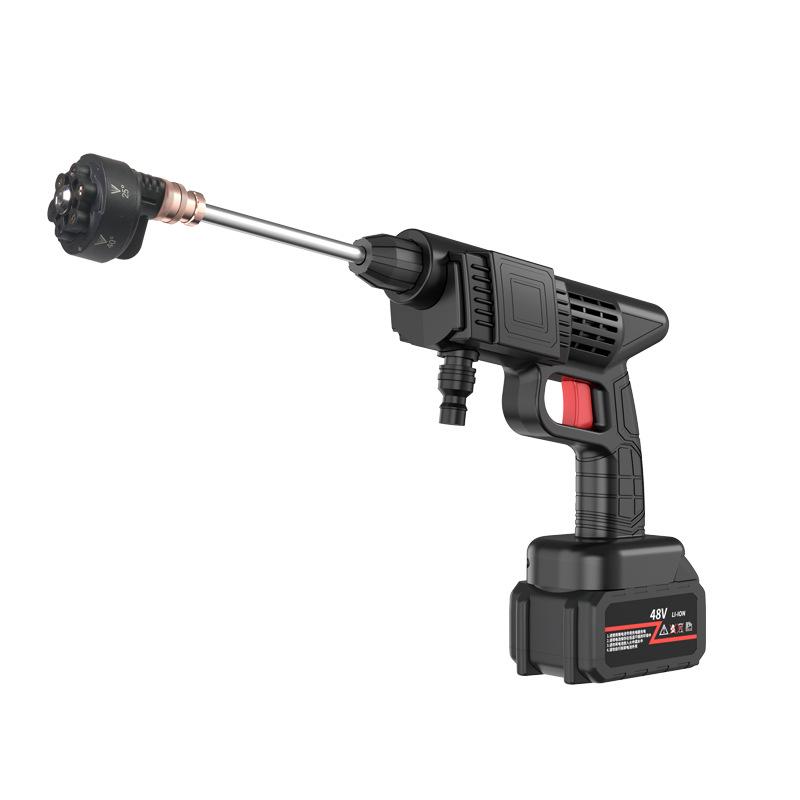 Rechargeable Cordless High-Pressure Car Wash Water Gun with Lithium Battery