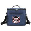 Student LunchBox Portable Cooler Shoulder Lunch Bags Thermal Organizer Handbag Outdoor Camping Storage Boxes Samurai Pattern