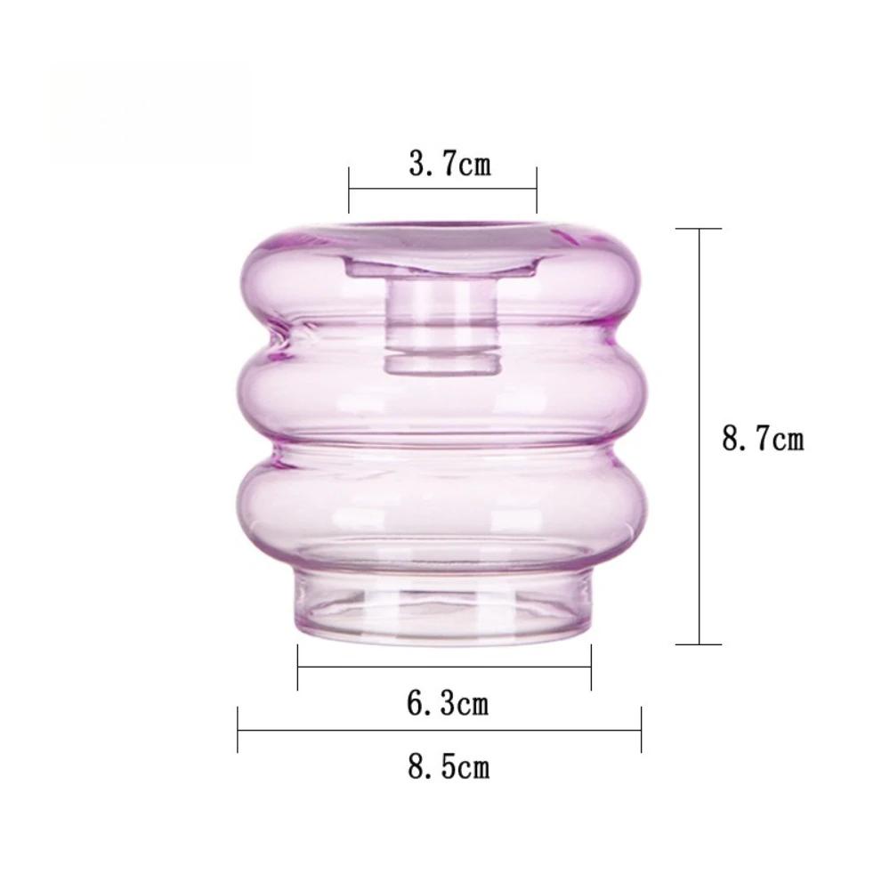 Modern Coloful Glass Candleholder Nordic Home Decor Clear Glass Candle Holder Wedding Decoration Party  Table Centerpiece