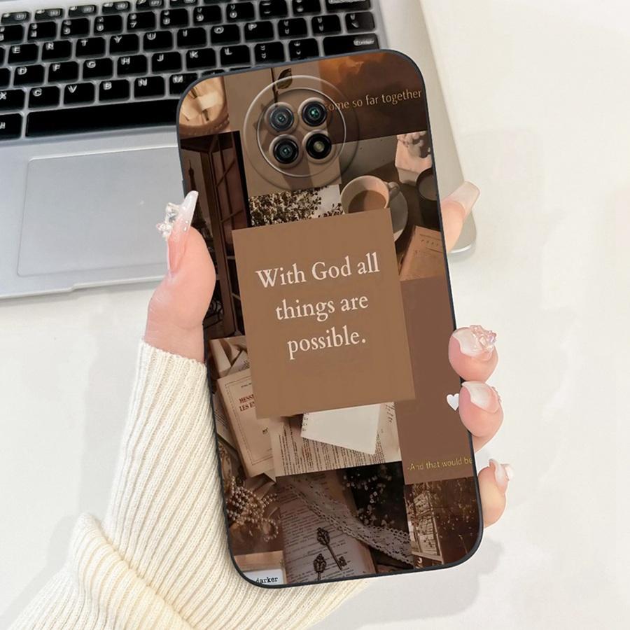 For Xiaomi Redmi Note 9T 5G Case Note9 5G Capa Shockproof Soft Silicone New Flower Funda for Redmi Note 9 T 5G Phone Cover Coque