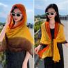 Large Size Printed Gradient Sunscreen Scarf Shawl Beach Towel