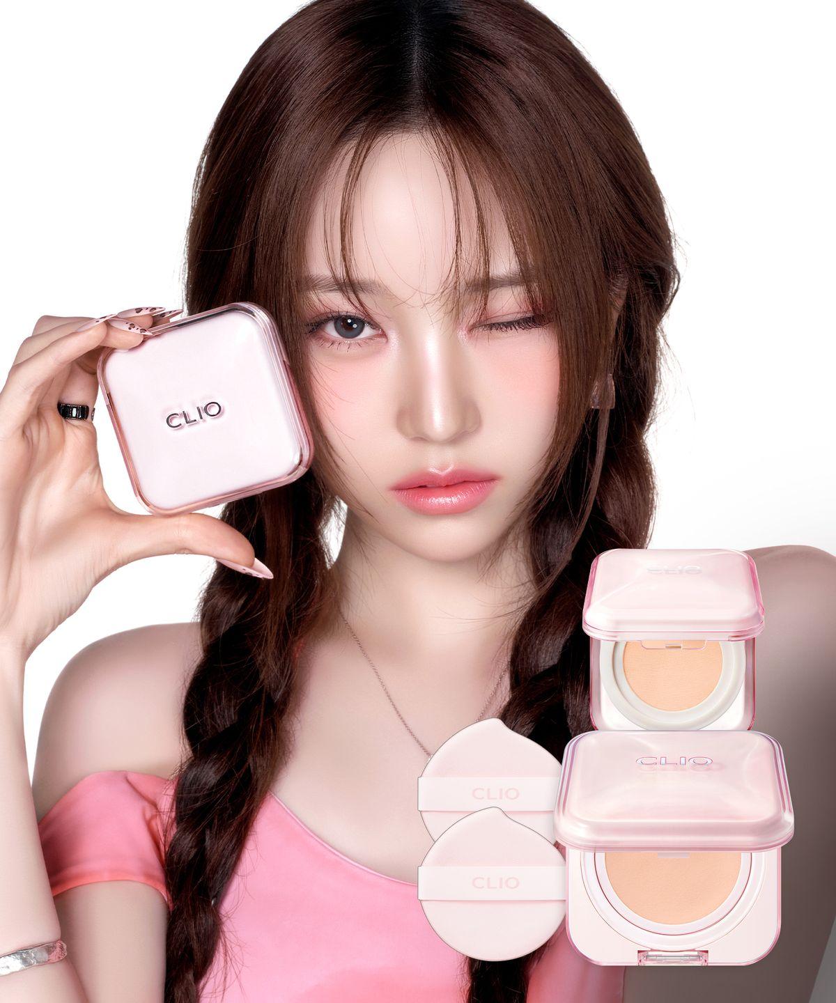 [SET] Clio Kill Cover Mesh Glow Essential Cushion Special Set (Main Product + Refill) + Cushion Mini [Gift] 2 Mesh Puffs 19C Light