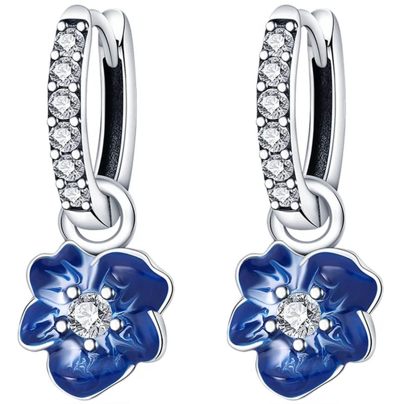 Sales100 % S925 Sterling Silber Sterne Mond Herzförmige Frauen Ohrringe Fit Original Ohrringe Hochzeit Edlen Schmuck Geschenke