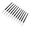 11PCS Fine Detail Paint Brush Set Multipurpose Soft Texture Thin Tip Paint Brushes Miniature Model Brushes for Art