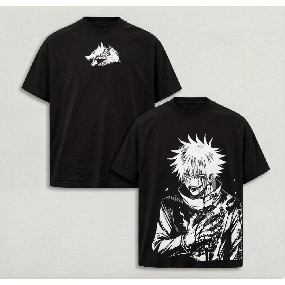 Fushiguro Megumi Anime T Shirt Jujutsu Kaisen Y2k Cotton T-shirt For Men's Clothing Casual Short Sleeve Tees Tops
