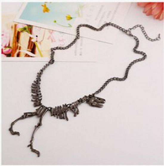 Dinosaur Skeleton Alloy Statement Necklace