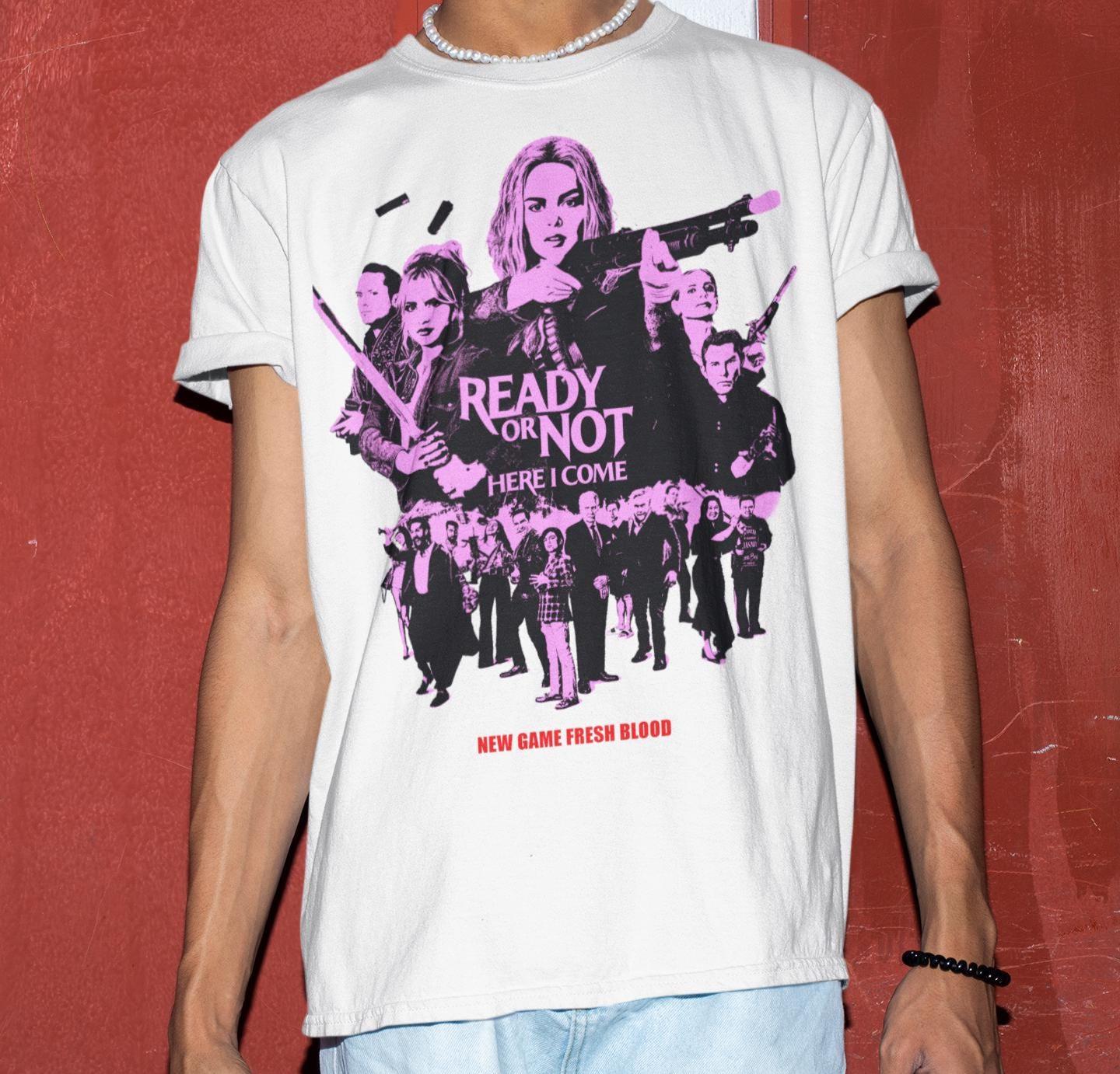 

Ready or Not 2 Movie Shirt Horror Movie Tshirt Summer Men s and Women s Loose and Breathable T-shirt Top S разноцветный