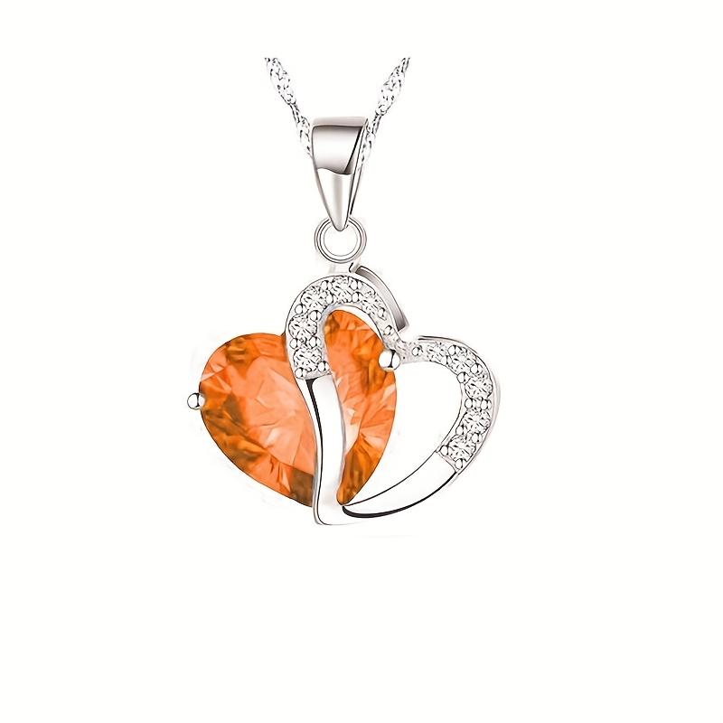 Chic Rhinestone Heart Pendant Necklace