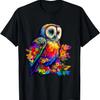 Beau T-shirt Hibou à Motifs Floraux