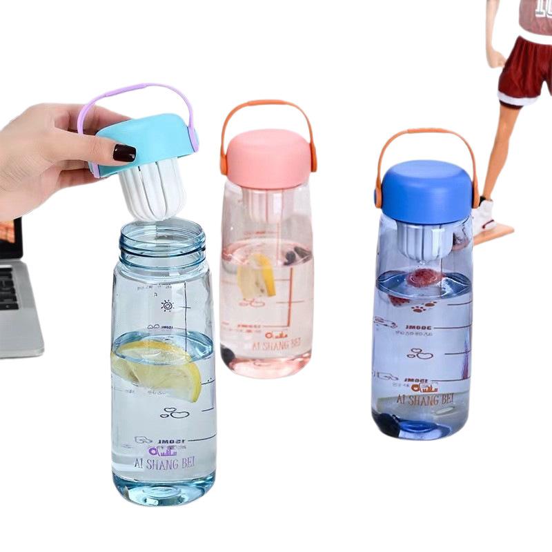 Water Bottle Free Printing Sports Water Cup Portable with Handle High Value Student Outdoor Food Grade PC Plastic Cup Simple