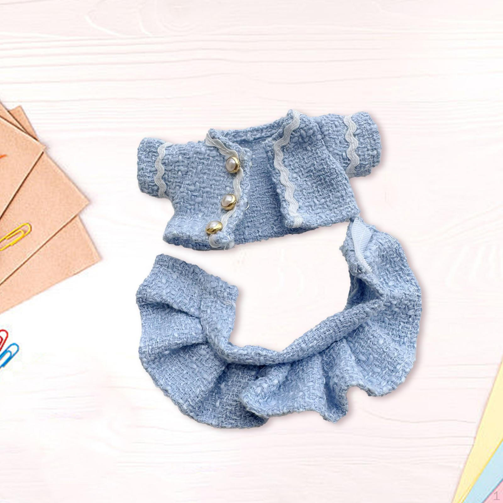 

17 Cm Doll Outfit Collection, Dress Up Accessories for Plush Dolls синий