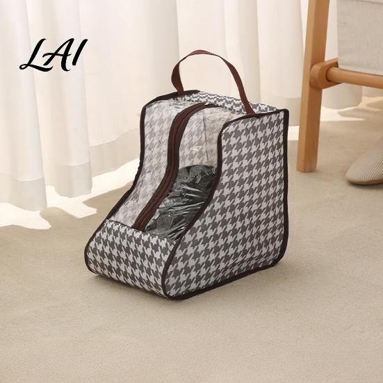 Travel Boot Organizer Boots Storage Bag with Zipper And Handle Portable Transparent PVC Dust Visible Footwear Protector Proof Organizer Dust-proof