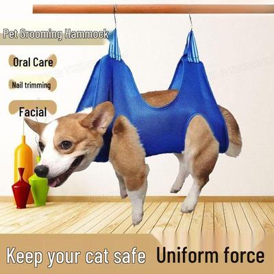 Pet Grooming Stand: Hair & Nail Trimmer for Cats & Small Dogs with Anti-Scratch Bib