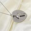 Heart & Key Couples Bracelet and Necklace Set - Cloud Design