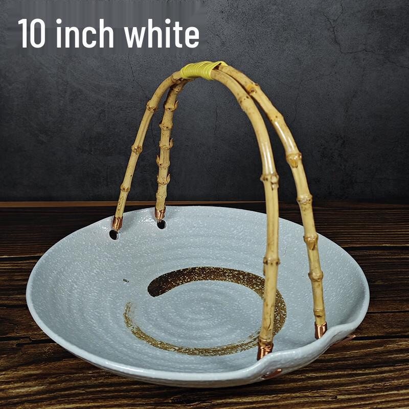 Minimalist White Melamine Serving Basket