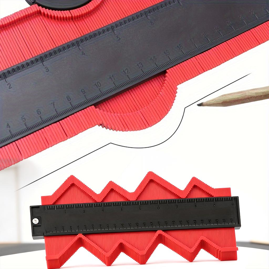 Universal Contour Gauge, 20-Inch Arc Ruler, Irregular Profile Ruler, Woodworking Corner Measuring Tool, Arc Profile Gauge