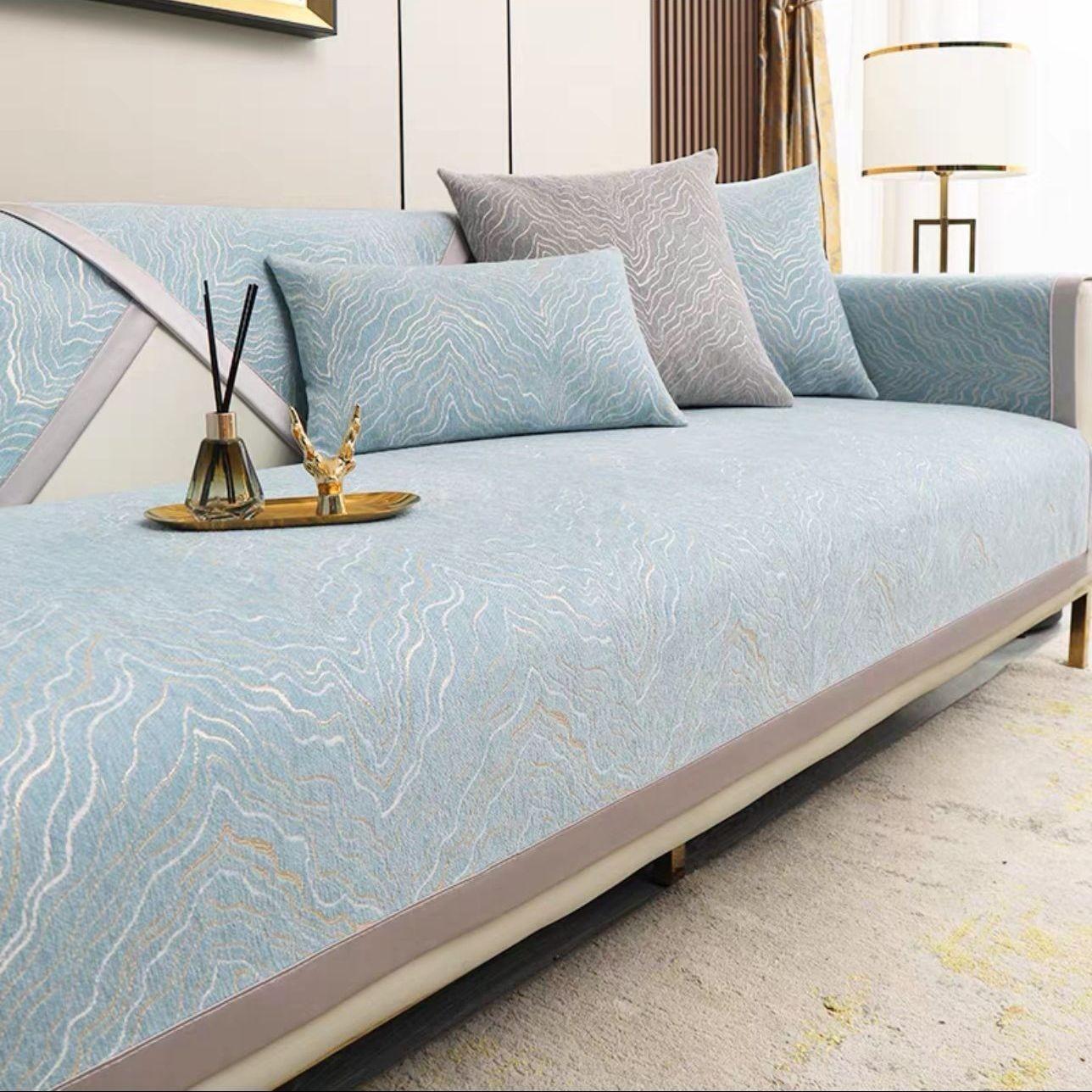 

Современная простая четырехсезонная универсальная нескользящая легкая роскошная подушка для дивана, подушка для спинки, полотенце с защитой от царапин 70*70cm