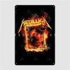 Personalised M E Tallica Jump In The Fire Poster Metal Plaque Designing Pub Mural Painting Mural Tin Sign Poster