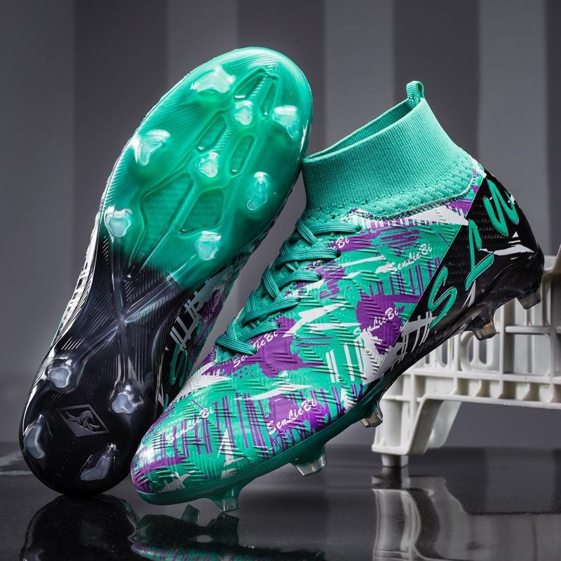 High-top Football Shoes, New Long Nails and Broken Nails, Sports Training Football Shoes for Young Children and Primary School Students