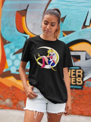 Sailor Moon Shirt Anime Mars Venus Pluto Luna Mond Bio Oversize Damen