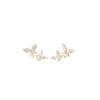French Retro Super Fairy Temperament Double Butterfly Earrings, High-End Exquisite Daily Earrings, Earrings.