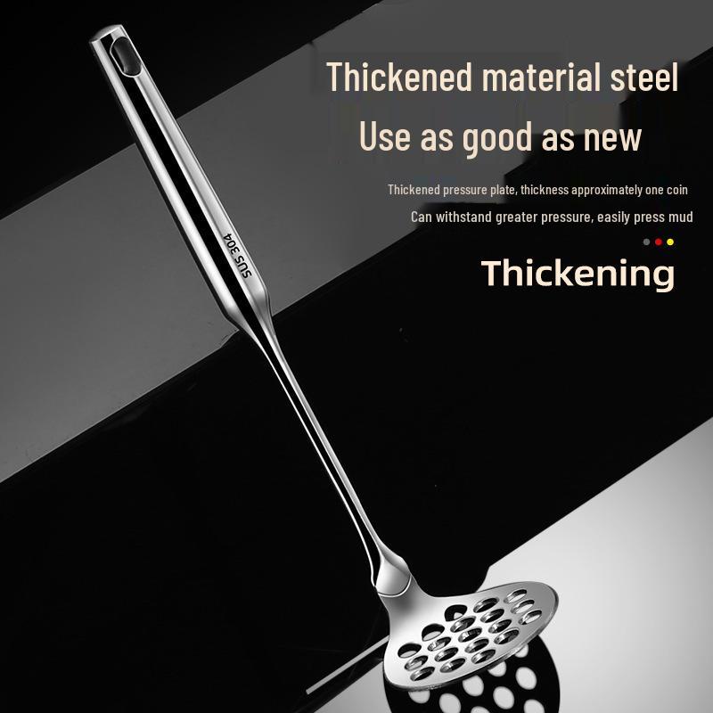 304 Stainless Steel Potato Masher with Hollow Handle for Manual Use and Children's Food Preparation