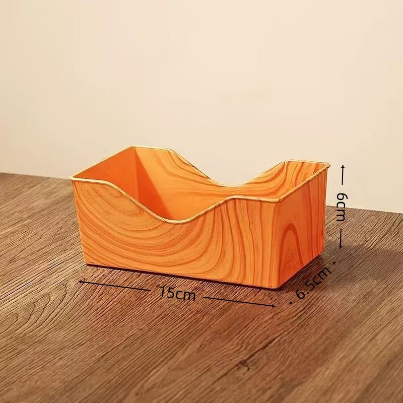 

Yangge Faux Wood Grain Square Snack & Bone Dish