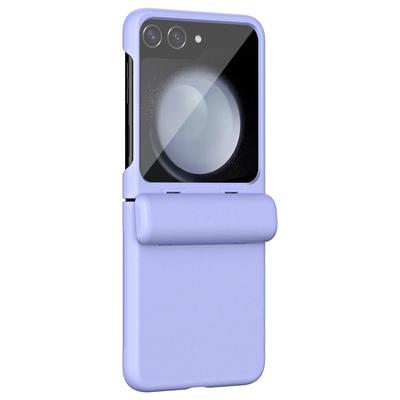 For Samsung Galaxy Z Flip7 FE 5G/Z Flip6 5G/Z Flip5 5G Case Textured Leather + PC Hinge Protection Phone Cover