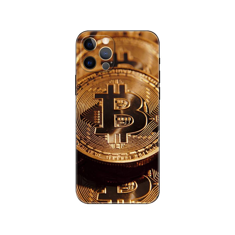 Schwarze TPU-Hülle für iPhone 5 5s se 2020 6 6s 7 8 plus x 10 XR XS 11 12 13 mini pro MAX Rückseite Bitcoin