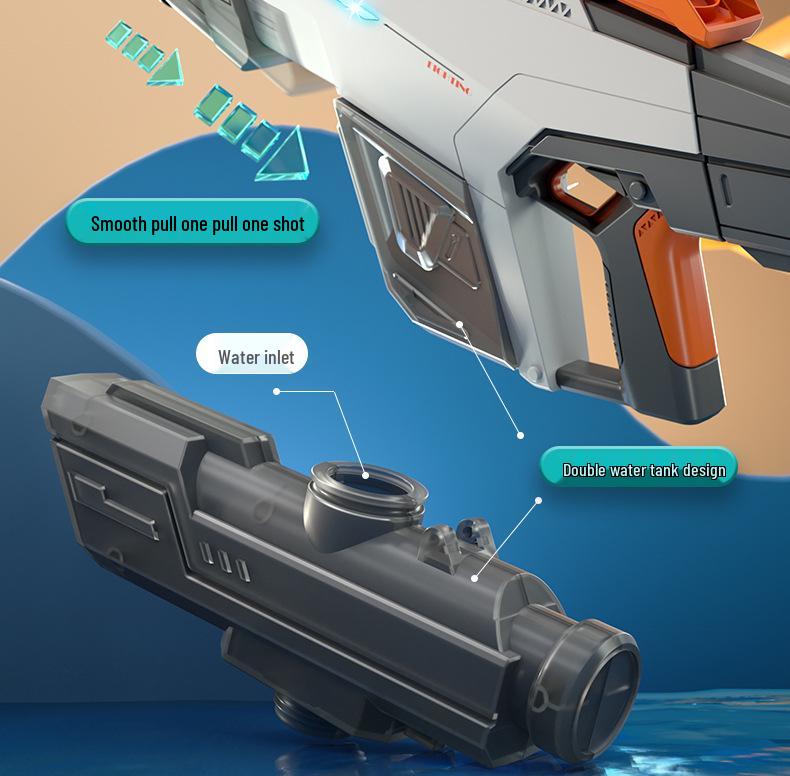 Electric Handheld Water Gun Toy with One-Key Absorption, Large Capacity & Long-Range, Perfect for Boys' Water Fights