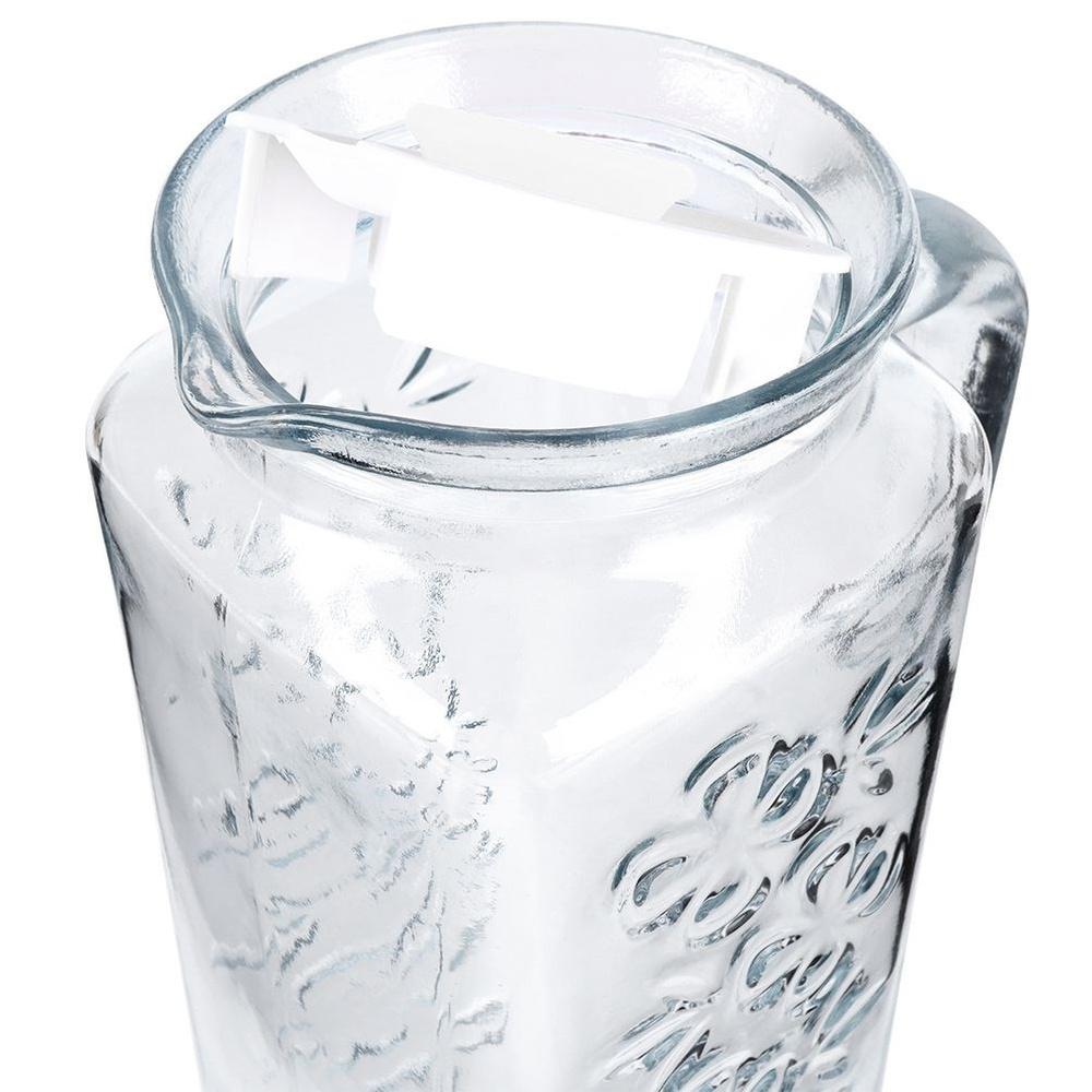 Glass Beverage Jug with Lid 1.1L