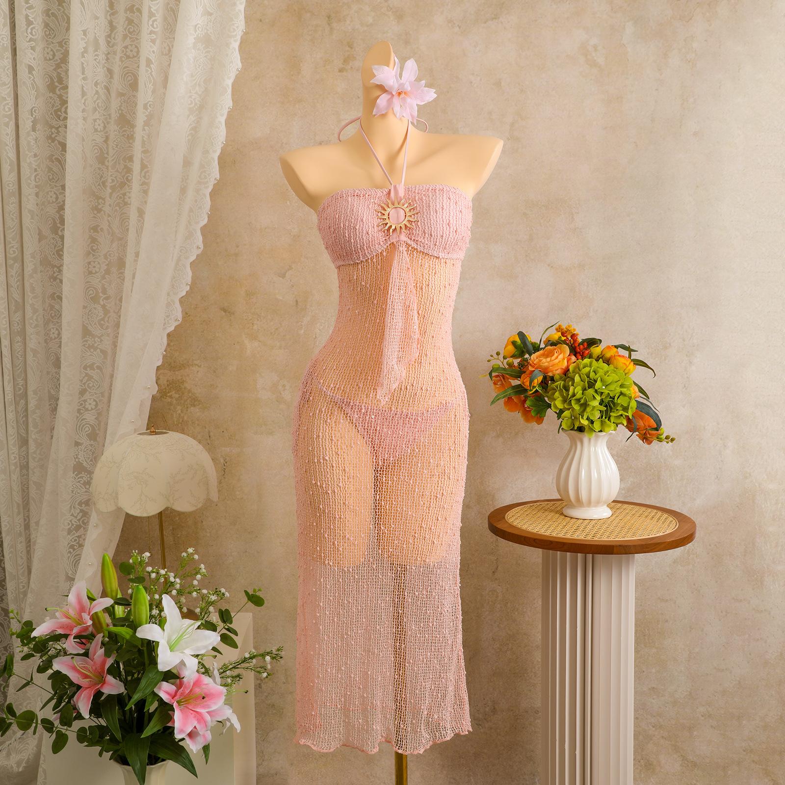 

2026 European and American New Beach Vacation Dress Two-piece Sexy Suspender Sequined Swimsuit Bikini L