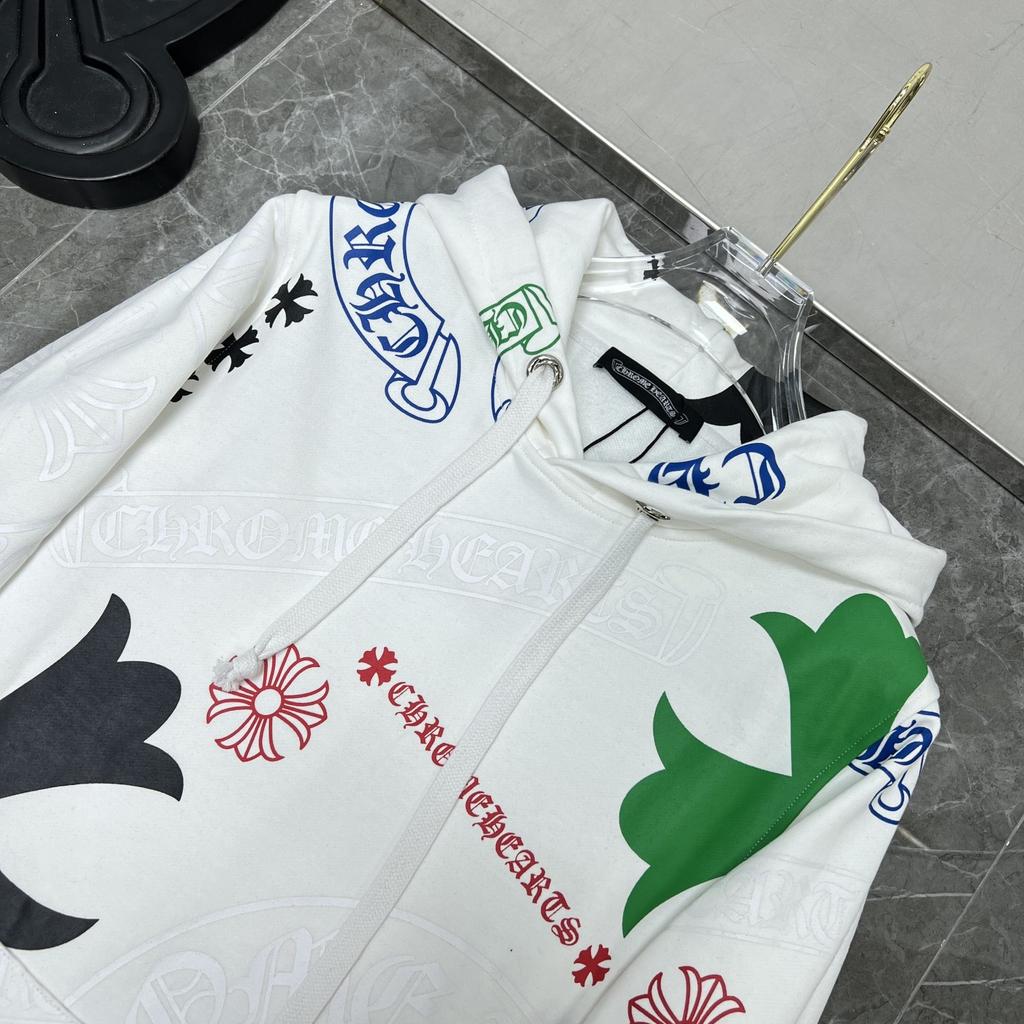 8616 CHROME HEARTS 2025 New Spring and Autumn Plus-size Thin Style Classic Style Logo Hooded Sweatshirt for Couples