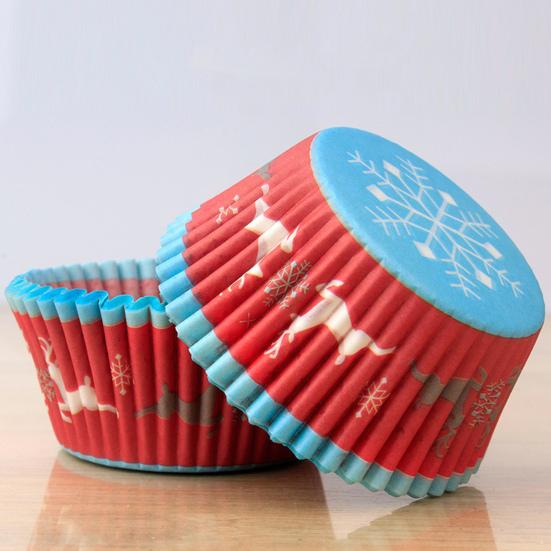 Jednoduchý DIY kreslený vzor Premium Cupcake Liner Bezpečná do mikrovlnné trouby Kuchyňské nástroje Košíček na muffiny