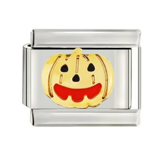 Gold-Plated Titanium Enamel Cross Bracelet - Italian DIY Charm for Little Girls