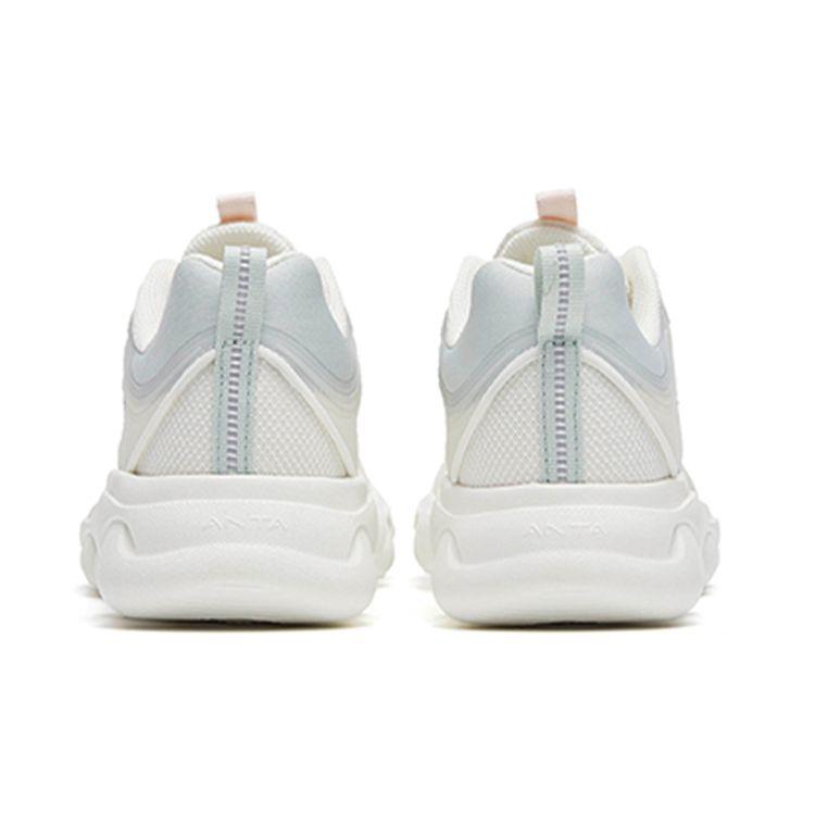 Anta Comfortable Soft Sole Non-Slip Wear-Resistant Lightweight Rebound Low-Top Running Shoes Women sneaker White Green 122245574-2