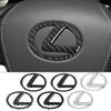 Interior Stickers ABS Car Steering Wheel Center Emblem Sticker Accessories For Lexus F SPORT IS200 CT200h GS300 LS430 RX450h LX5