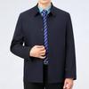 High-end Mulberry Silk Jacket Men's Business Casual Spring and Autumn New Middle-aged Solid Color Lapel Single-breasted Anti-wrinkle Jacket