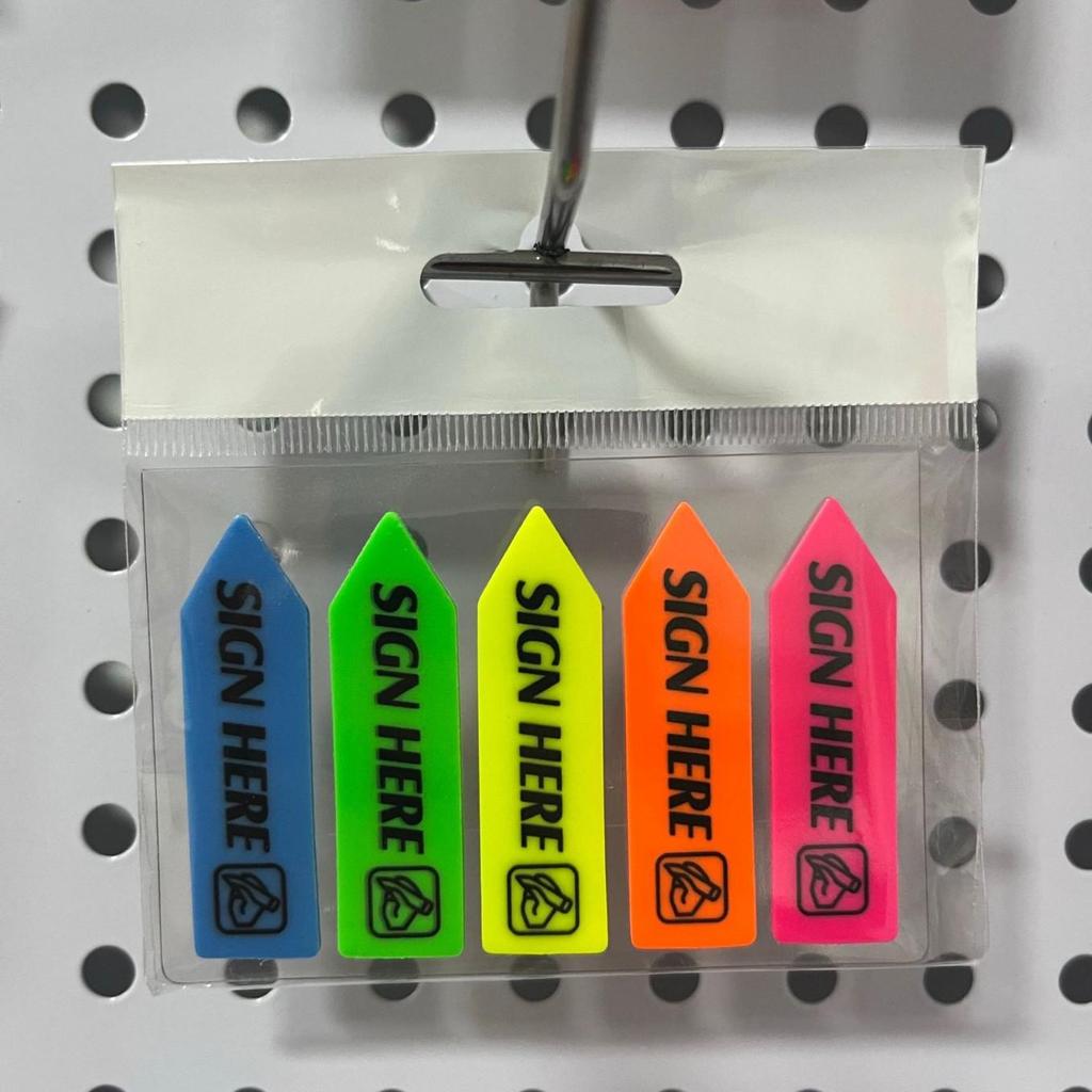 Transparent Sticky Note Strips: Fluorescent Color Arrows, Strong Adhesive, Reusable Index Stickers