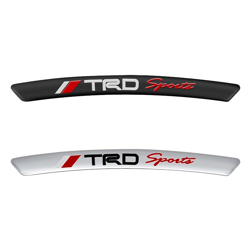 4Pcs Aluminum Car Wheel Hub Badge Sticker Tire Rim Decor Decal for Toyota Trd Corolla Camry RAV4 CHR Yaris Prius Prado Auris Avensis