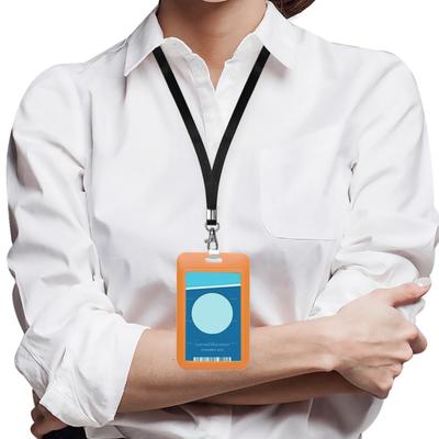 Wsuwany identyfikator pionowy twardy plastikowy futerał przezroczysty ochraniacz na karty etui na identyfikator do biura szkoły karty ID karty kredytowe karty zbliżeniowe prawa jazdy