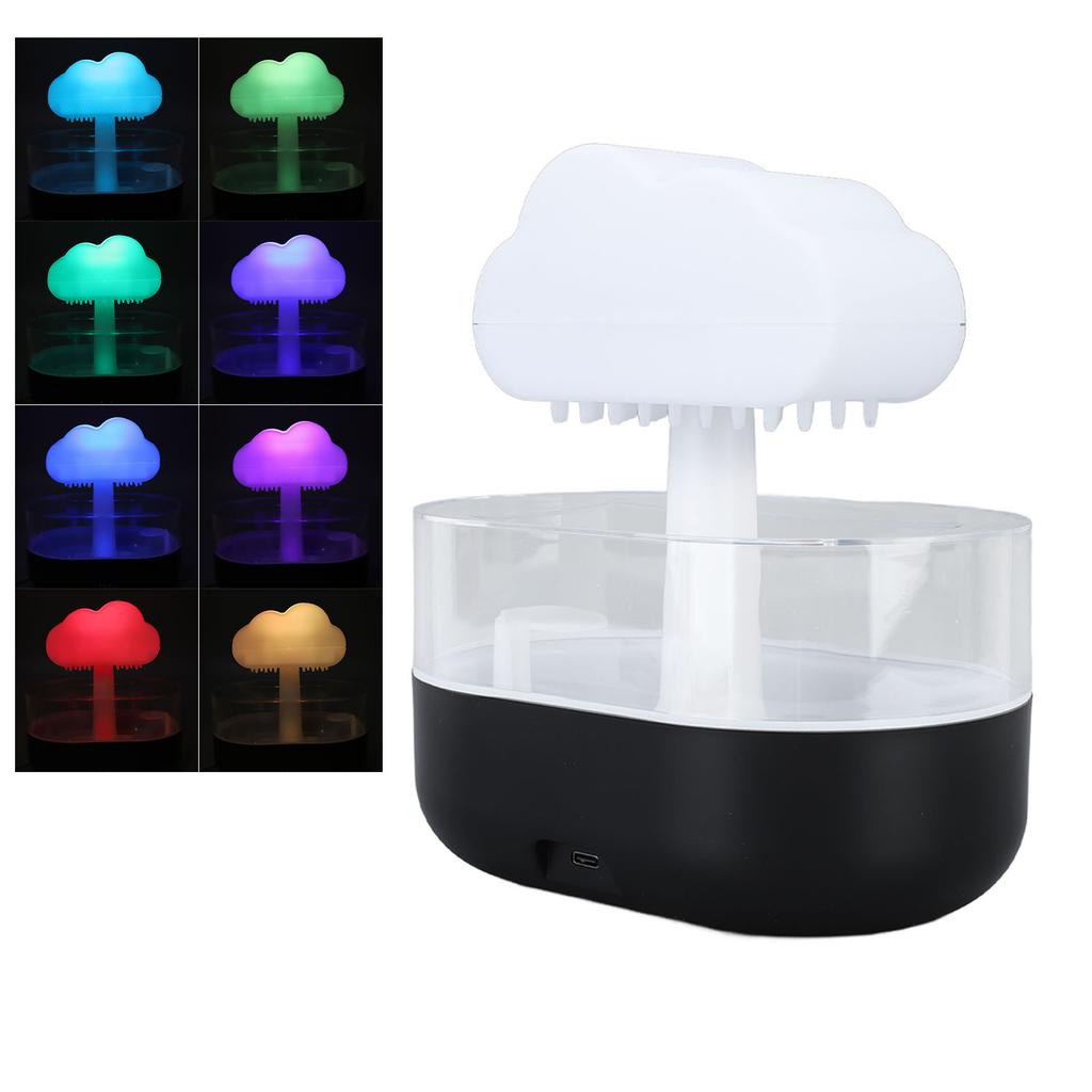 200ml Rain Cloud Humidifier with 7 Colors LED Light Adjustable USB Powered Cloud Aromatherapy Diffuser for Sleeping Relaxing