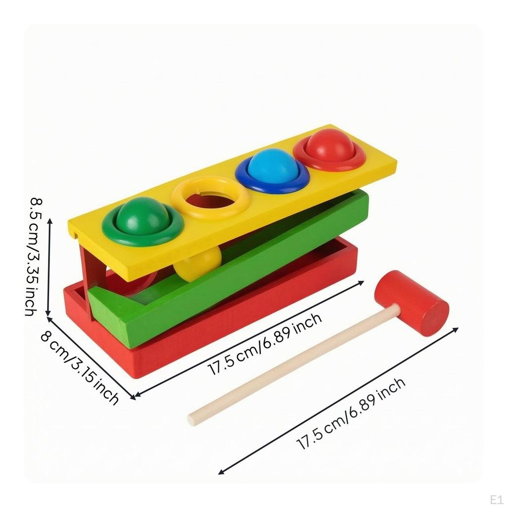 Wooden Pounding Bench ChildCentered Toy with Mallet Early Learning for